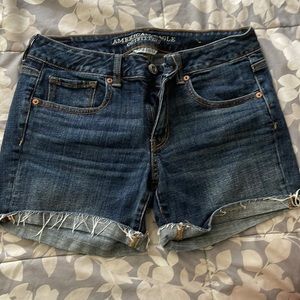 American Eagle midi denim shorts 8